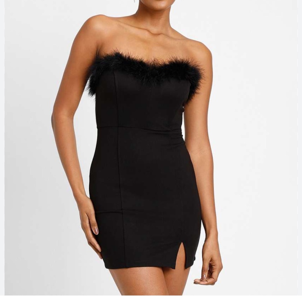 NWT Forever 21 Black Strapless Cocktail Dress s